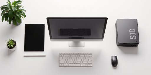 科技产品品牌Logo,几何图形设计,黑白配色,现代简约